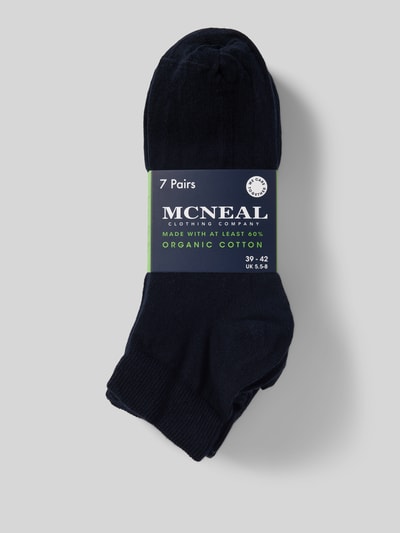 MCNEAL Sneakersokken met labeldetail in een set van 7 paar Marineblauw - 3