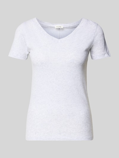 American Vintage T-Shirt mit V-Ausschnitt Modell 'GAMIPY' Hellgrau 2
