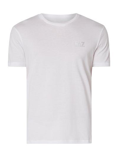 Ea7 Emporio Armani T Shirt Mit Logo Print Weiß Online Kaufen