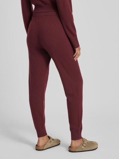 Jake*s Casual Joggingbroek van kasjmier met elastische band Aubergine - 5
