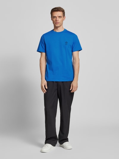 Blend T-Shirt mit Motiv- und Statement-Stitching Modell 'JANUS' Jeansblau 1