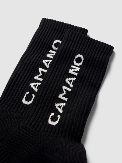 camano Socken mit Label-Print im 2er-Pack Black 2