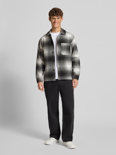 Jack & Jones Regular Fit Hemdjacke mit Brusttasche Modell 'ZAC' Black 1