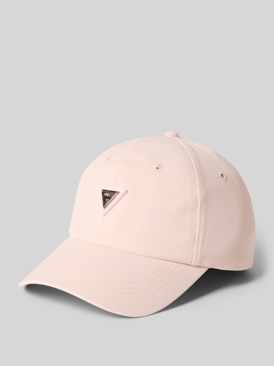 Produktfoto, Basecap mit Label-Applikation Modell 'NOEMIE 4G' von Guess Activewear in zartem Rosa, Material-Mix mit Stretch, verstärkter Schirm