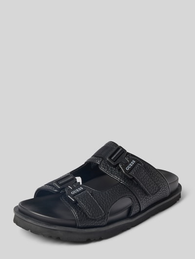 Guess Sandalen mit Label-Print Modell 'BAHAMAS' Black 1