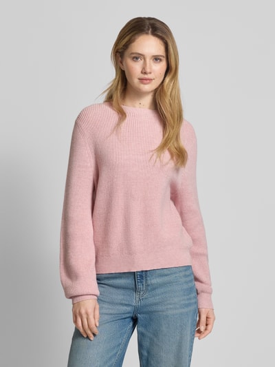 Christian Berg Woman Oversized Strickpullover aus Viskose-Mix mit Rundhalsausschnitt Altrosa Melange 4