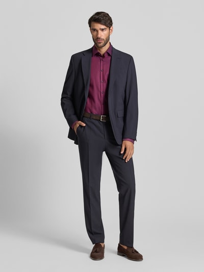 Christian Berg Men Regular Fit Businesshemd mit extra langem Arm Bordeaux 1