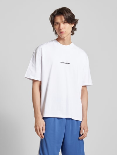 Pegador Oversized T-Shirt mit Label-Print Modell 'COLNE' Weiss 4