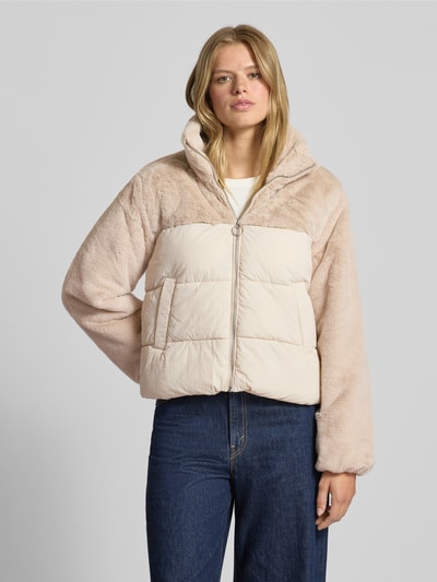 Only Regular Fit Steppjacke mit Kunstfell-Besatz Modell 'WANJA' Beige 4