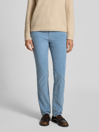 Brax Spodnie sztruksowe o kroju slim fit z mieszanki bawełny model ‘Mary’ Błękitny 4