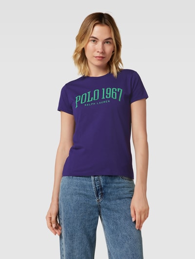 Polo Ralph Lauren T-shirt z nadrukiem z logo Jasnośliwkowy 4