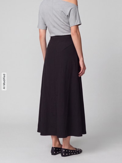 MM by Max Mara maxirok met geschlitste zoom Zwart - 5