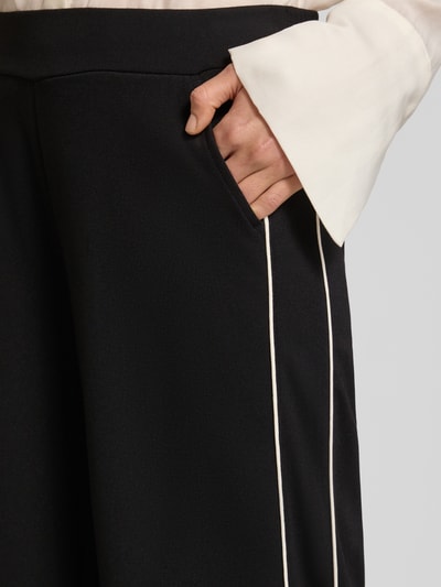 Milano Italy Spodnie sportowe z mieszanki wiskozy z elastycznym pasem Czarny 3