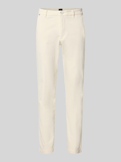 Produktfoto, Regular Fit Chino aus Baumwoll-Mix von BOSS, jasny beż, proste nogawki, gładka tekstura, Herren Schmale Hose von BOSS