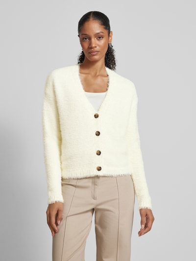 Christian Berg Woman Strickjacke mit Strukturmuster Offwhite 4