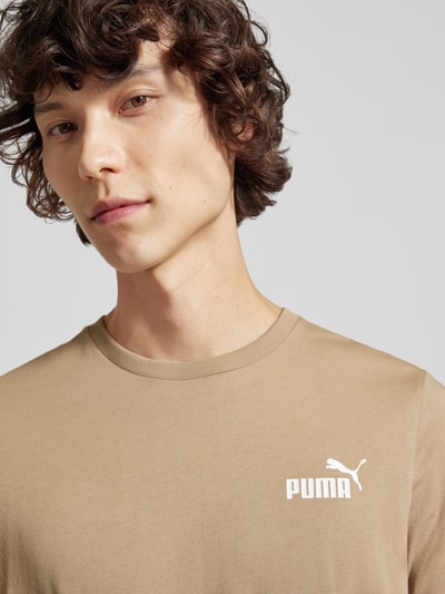 PUMA PERFORMANCE T-shirt z nadrukiem z logo Beżowy 3