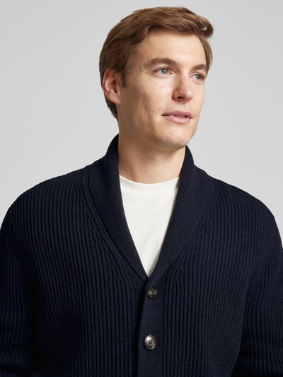 bugatti Strickjacke mit Label-Detail Marine 3