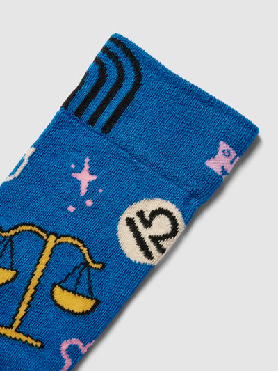 Happy Socks Sokken met all-over motief, model 'Libra' Blauw - 2