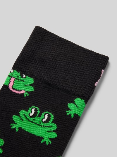 Happy Socks Socken mit Label-Print Black 2