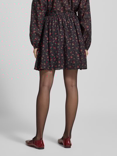 MSCH Copenhagen Minirok van viscosemix, model 'Nancy' Zwart - 5