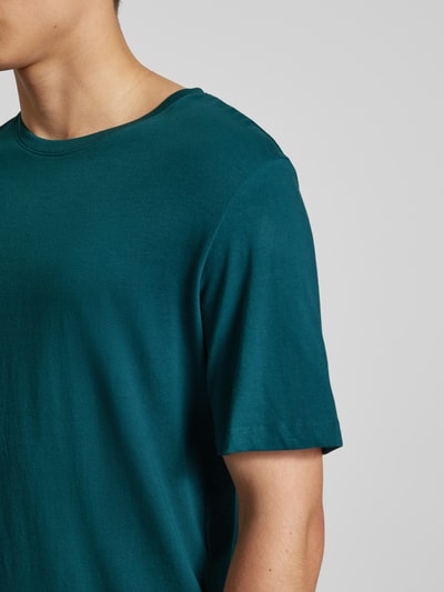 Jack & Jones T-shirt met labeldetail, model 'ORGANIC' Petrol - 3