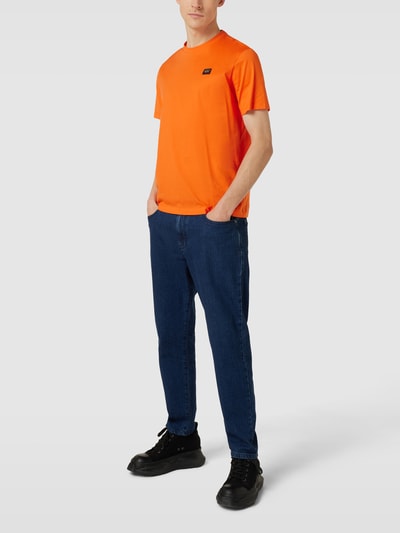 Paul & Shark T-shirt met labelstitching Oranje - 1