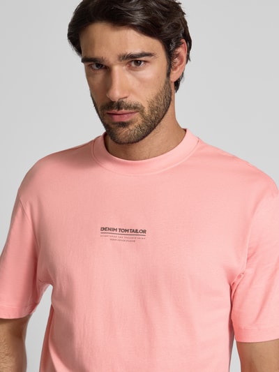 Tom Tailor Denim Relaxed Fit T-Shirt  aus reiner Baumwolle Rosa 3