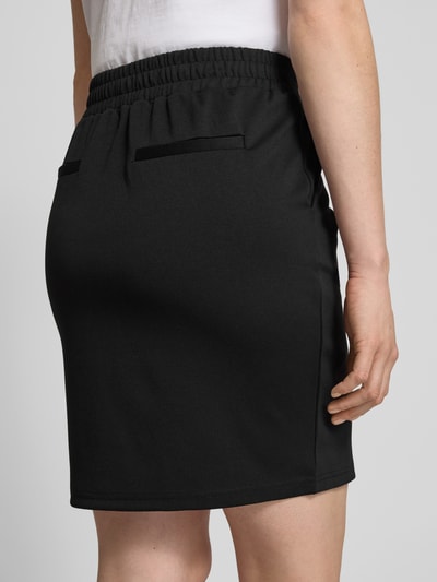 ICHI Minirok van jersey, model 'Kate'  Zwart - 3