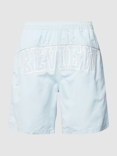 REVIEW Zwembroek met labelstitching Lichtblauw - 1