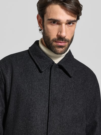 HUGO Regular Fit Kurzmantel aus Schurwoll-Mix Modell 'BAKS' Anthrazit 3