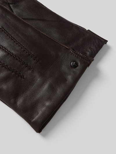 JOOP! Collection Rękawiczki o kroju regular fit z naturalnej owczej skóry Ciemnobrązowy 2