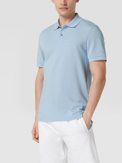 BOSS Poloshirt mit Label-Stitching Modell 'Pallas' Hellblau 4