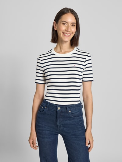 Tommy Hilfiger Slim Fit T-Shirt aus reiner Baumwolle Weiss 4