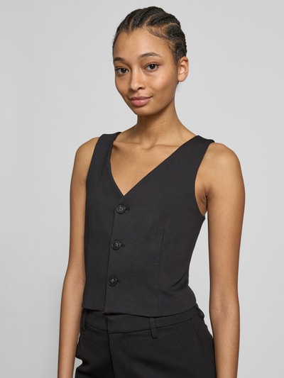 Calvin Klein Jeans Gilet met V-hals, model 'MILANO' Zwart - 3