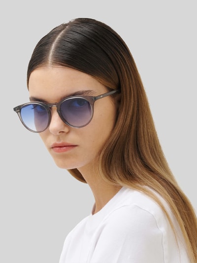 MessyWeekend Runde Sonnenbrille Modell 'NEW DEPP' Hellgrau 1
