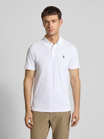 Polo Ralph Lauren Koszulka polo o kroju slim fit z wyhaftowanym logo Biały 4