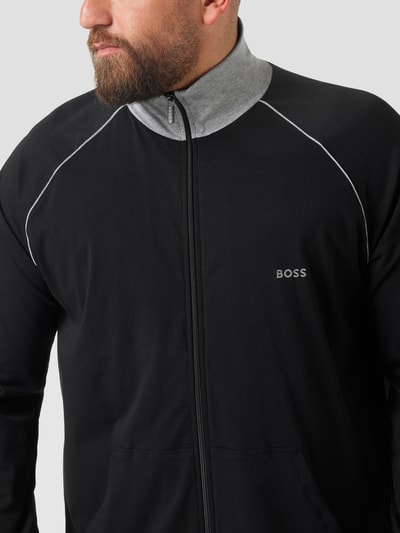 Boss Black Big&Tall PLUS SIZE Sweatjacke mit kontrastiven Details Schwarz 3