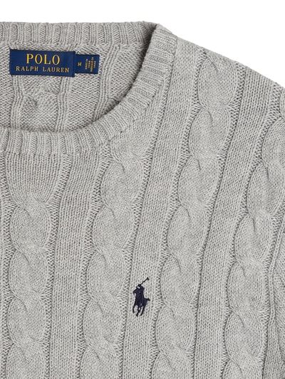 Polo Ralph Lauren Pullover mit Zopfmuster  Mittelgrau Melange 2