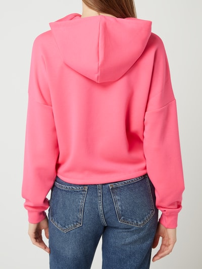 Only Cropped Hoodie mit überschnittenen Schultern Modell 'Neon'  Neon Pink 5