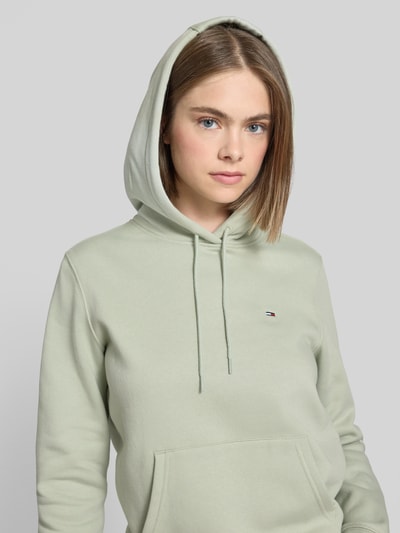 Tommy Jeans Regular fit hoodie van katoenmix Rietgroen - 3