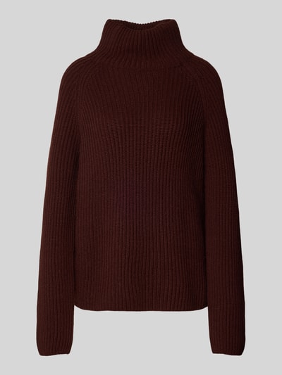 Drykorn Gebreide pullover met opstaande kraag, model 'ARWEN' Bordeaux - 2