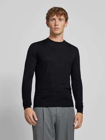 Roy Robson Gebreide pullover met ronde hals Zwart - 4