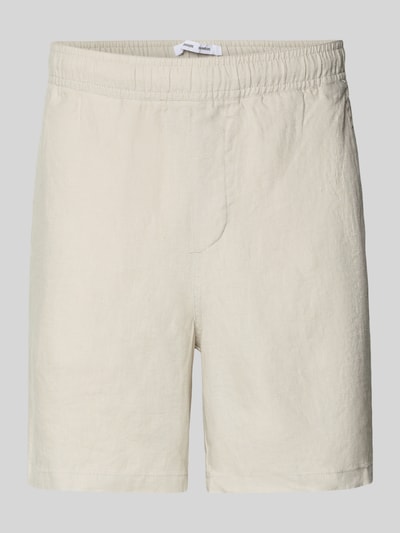 Produktfoto, Shorts mit Eingrifftaschen Modell 'JABARI' von Samsøe Samsøe aus reiner, beiger Baumwolle, straight Fit, strukturierte Textur