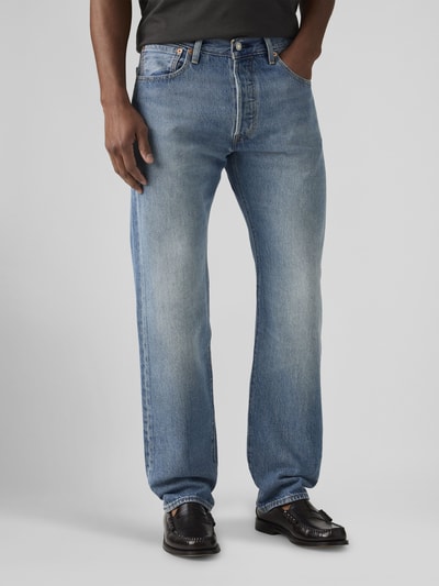 Levi's® Jeans o kroju straight fit z czystej bawełny w fasonie 5-kieszeniowym Jeansowy niebieski 2
