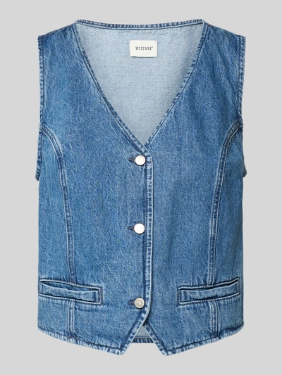 Mustang Kamizelka z materiału stylizowanego na denim Jeansowy niebieski 2