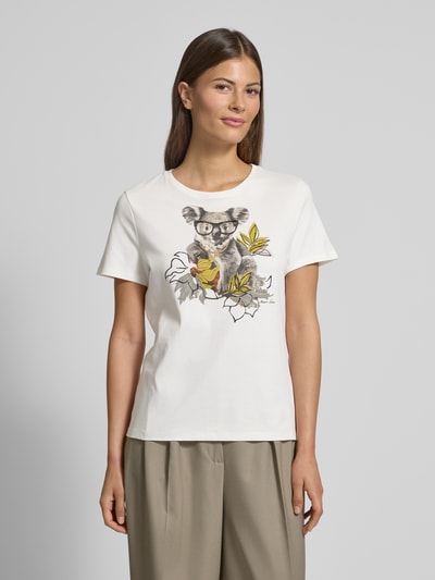 Marc Cain T-Shirt mit Motiv-Print Offwhite 4