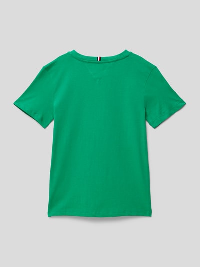 Tommy Hilfiger Teens T-shirt met labelprint, model 'ESSENTIAL' Groen - 3