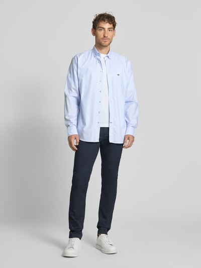 Fynch-Hatton Regular fit vrijetijdsoverhemd met streepmotief, model 'All Season' Bleu - 1
