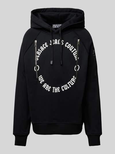 Versace Jeans Couture Hoodie mit Label- und Statement-Print Black 2