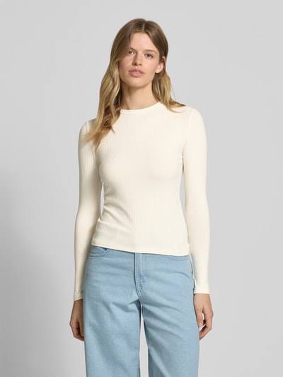 EDITED Shirt met lange mouwen en ronde hals, model 'Ginger' Offwhite - 4